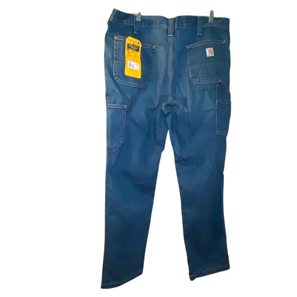 Carhartt Rugged Flex Relaxed Fit Utility Jeans 40x34 Straight Leg Blue Denim - Picture 3 of 9